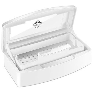 The Studio Beauty Implement Sterilizing Tray w/ Window - White