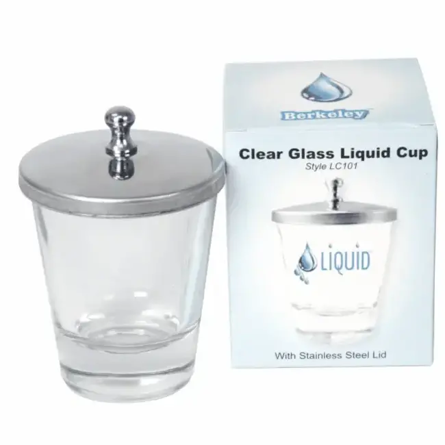 Berkeley - Glass - Liquid Cup With Stainless Steel Lid - Clear - LC101