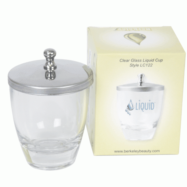 Berkeley - Glass - Liquid Cup With Stainless Steel Lid - Clear - LC122