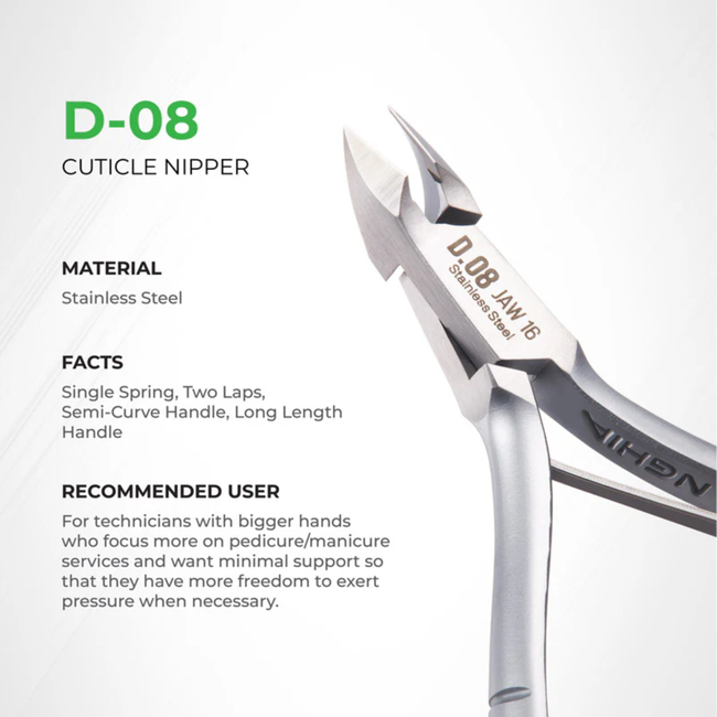 Nghia - Cuticle Nipper - D.08 - Jaw 14