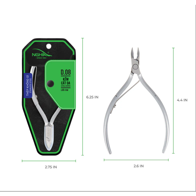 Nghia - Cuticle Nipper - D.08 - Jaw 14