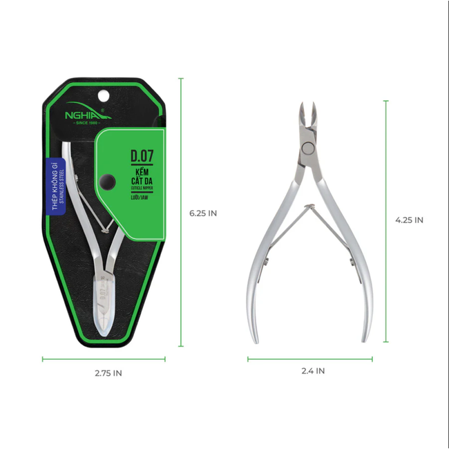 Nghia - Cuticle Nipper - D.07 - Jaw 12