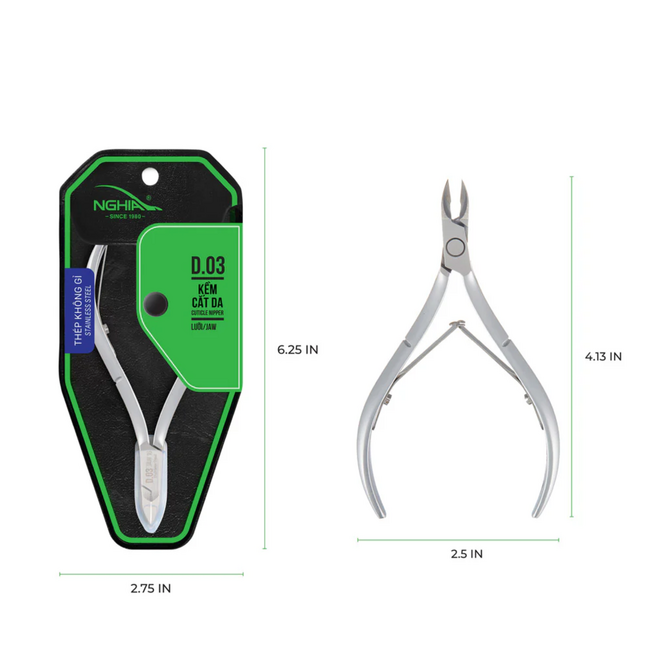 Nghia - Cuticle Nipper - D.03 - Jaw 12