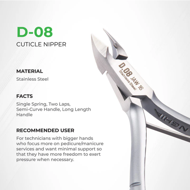Nghia - Cuticle Nipper - D.08 - Jaw 16