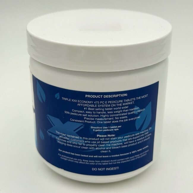 Triple X Economy - Pedicure Tablets - Blue - 475 ct