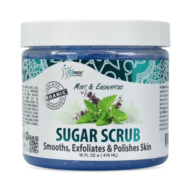 Spa Redi - Sugar Scrub Glow - 16 oz - Mint Eucalyptus