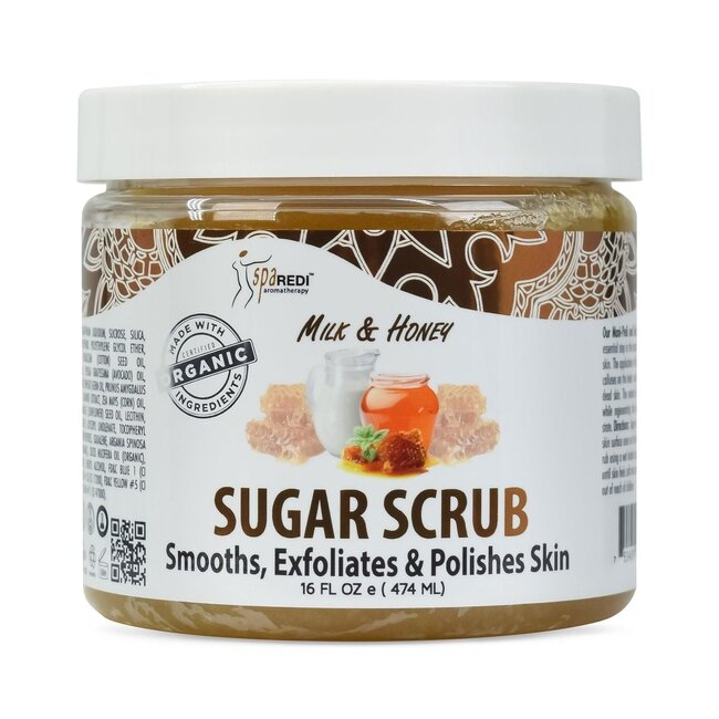 Spa Redi - Sugar Scrub - 16 oz - Milk Honey