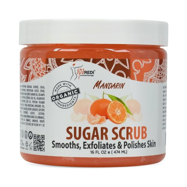 Spa Redi - Sugar Scrub - 16 oz - Mandarin