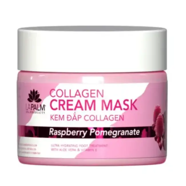La Palm - Step 4 - Collagen Cream Mask - 12 oz -  Raspberry Pomegranate