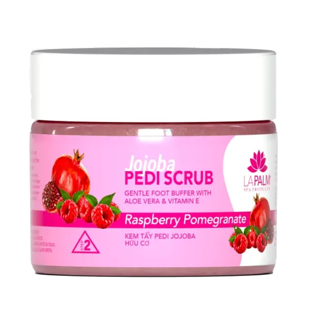 LA PALM La Palm - Step 2 - Jojoba Pedi Scrub - 12 oz - Raspberry Pomegranate