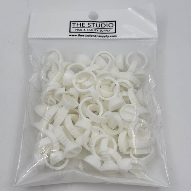 The Studio - Lash Glue Rings - White - 50 ct
