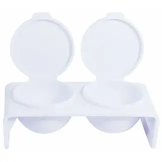 DL Professional DL - Double Dappen Dish - White