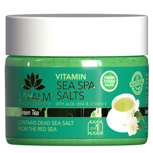 LA PALM La Palm - Step 1 - Sea Spa Salts - 12 oz - Green Tea