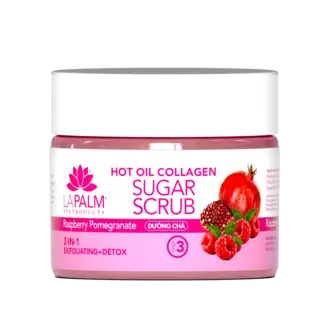 LA PALM La Palm - Step 3 - Hot Oil Sugar Scrub - 12 oz - Raspberry Pomegranate
