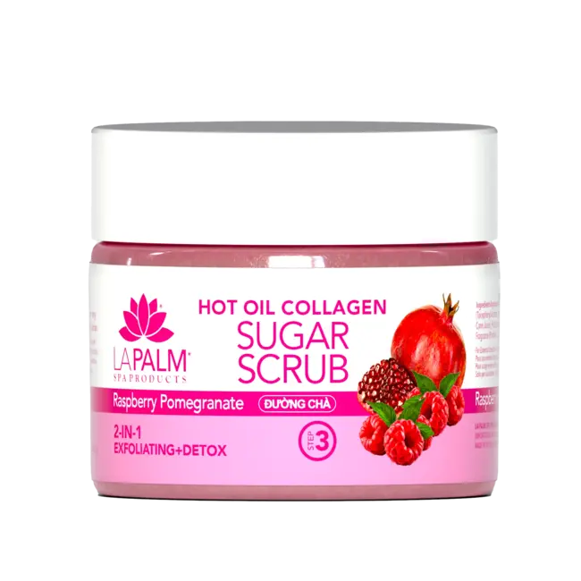 La Palm - Step 3 - Hot Oil Sugar Scrub - 12 oz - Raspberry Pomegranate