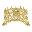 The Studio Crown Brush Holder - Gold with Pearls