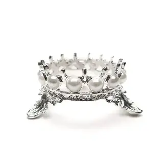 The Studio Crown Holder - Pearls - Silver