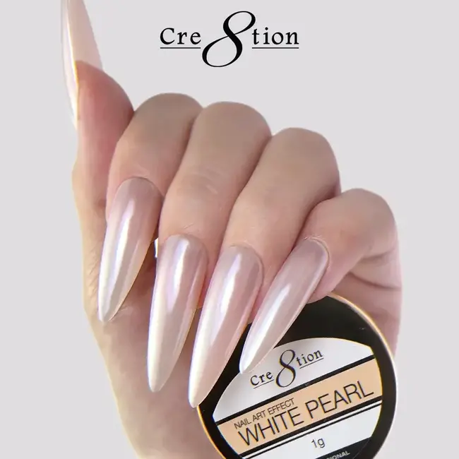 Cre8tion - Nail Art Chrome - White Pearl - 1 g