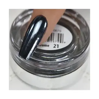 Cre8tion Cre8tion - Nail Art Chrome - 21 Silver Black - 1 g