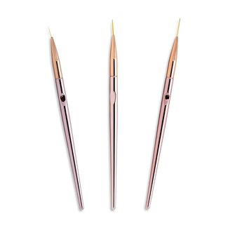 The Studio The Studio - Liner Brush - 3 PC - Rose Gold/ Gold