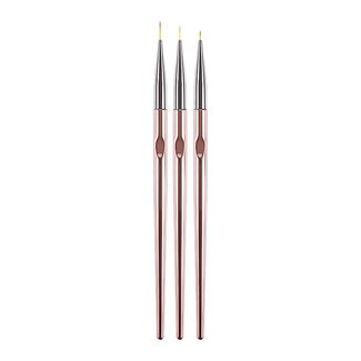 The Studio The Studio - Liner Brush - 3 PC - Rose Gold/ Silver