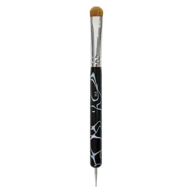 DL - French/Clean Up Brush - Kolinsky with Dotting Tool - #16 - Black