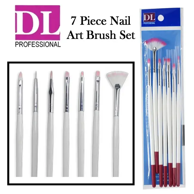 DL - Nail Art Brush Set - 7 piece - DL C340