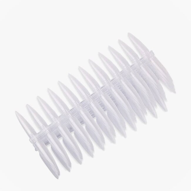 Tip Color Swatch - 24 Nail Sheet - Stiletto Clear - 10 Count