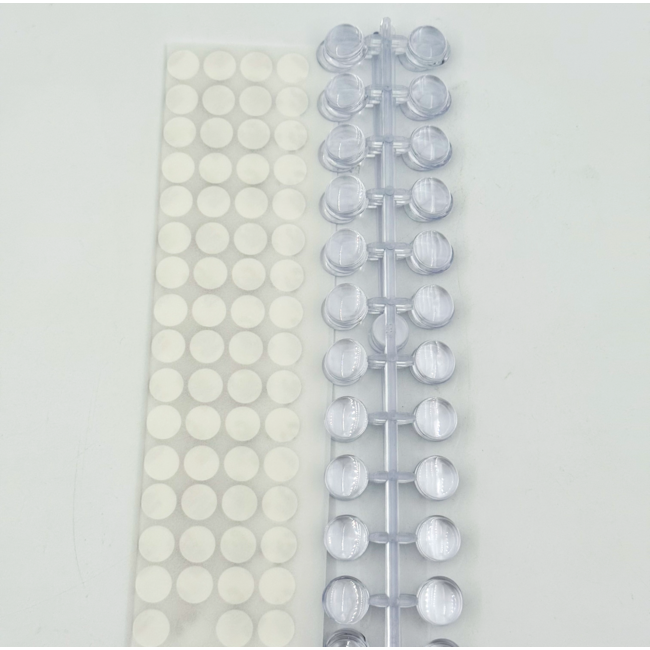 Tip Color Swatch - 24 Round Nail Sheet - Clear - 5 Ct