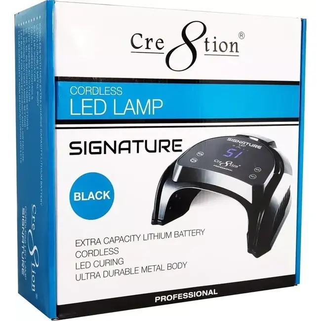 Cre8tion - Gel Lamp - LED/UV - Black Cordless