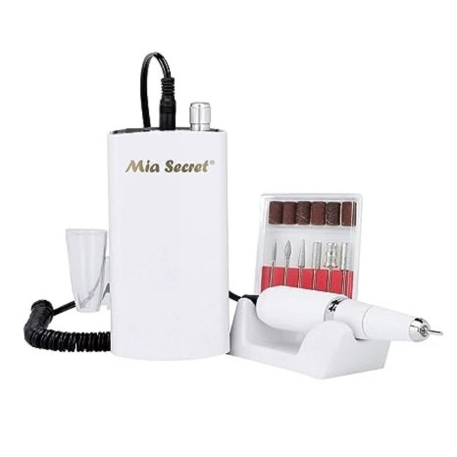 Mia Secret - Pro-Speed Rechargeable Nail E-File Drill with Metal Clip - White