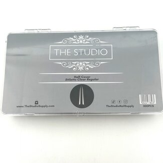 The Studio The Studio - Tip Box - Half Cover - Stiletto Clear - Regular