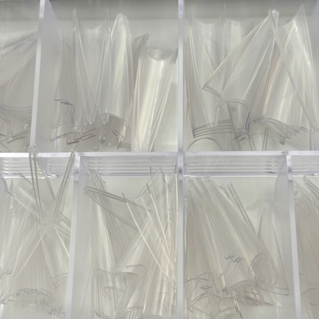 The Studio - Tip Box - Half Cover - Stiletto Clear - Regular