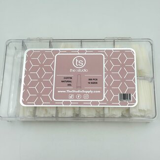 The Studio The Studio - Nail Tip Box - Coffin Natural - XXL