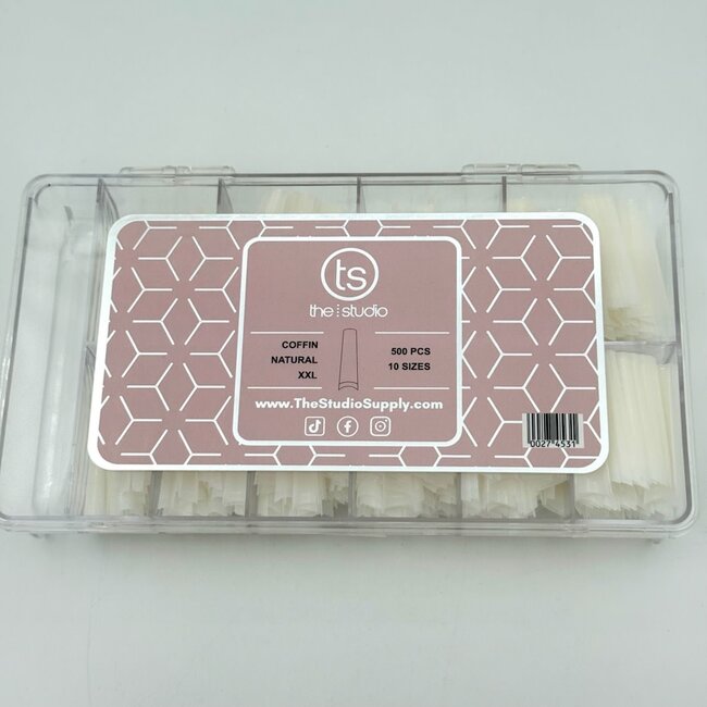 The Studio - Nail Tip Box - Coffin Natural - XXL