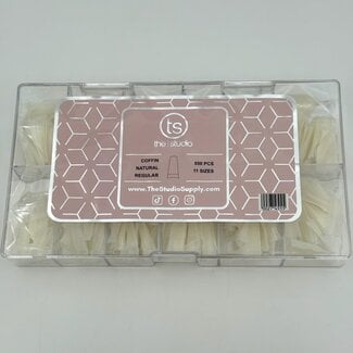 The Studio The Studio - Nail Tip Box - Coffin Natural - Regular