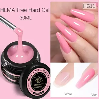 Born Pretty Born Pretty - Hema Free Hard Gel - HG11 - Pink Flutter - 1 oz