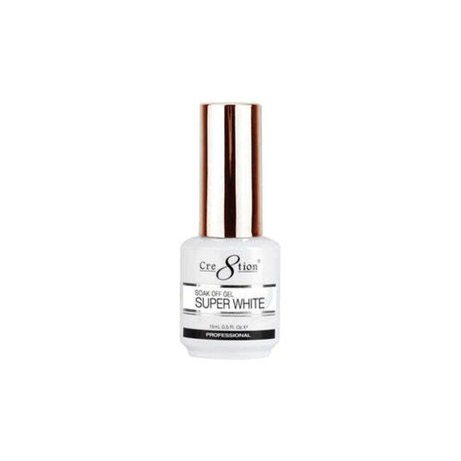Cre8tion - Gel Polish - Super White - 0.5 oz