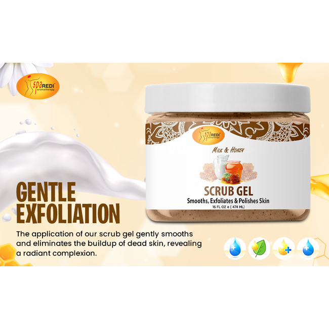 Spa Redi - Scrub Gel - 16 oz - Milk Honey