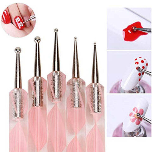 The Studio - Dual End Dotting and Silicone Tool - 5 pc