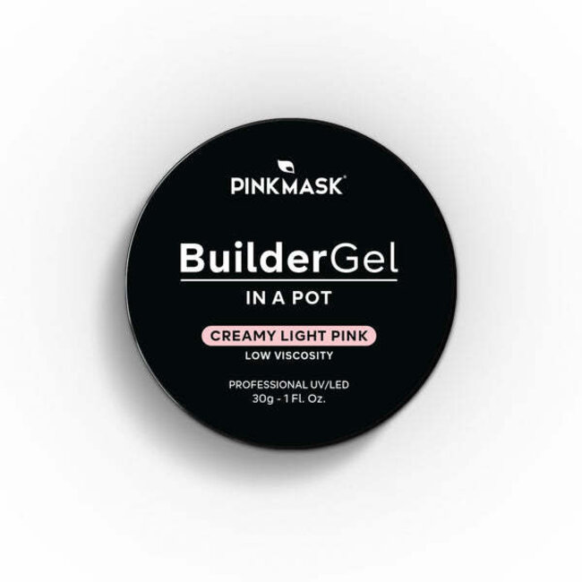 Pink Mask - Builder Gel in a Pot - Creamy Light Pink