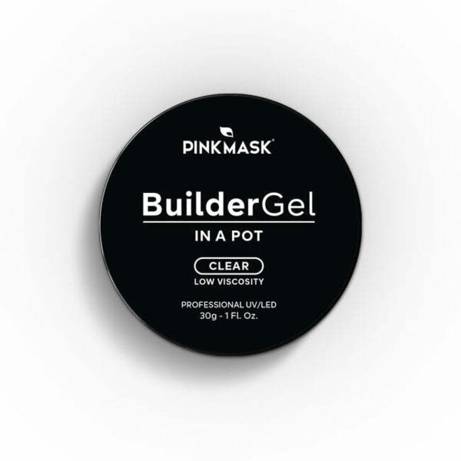 Pink Mask - Builder Gel in a Pot - Clear - 30g