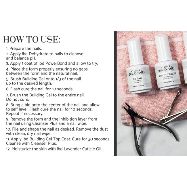 ibd - Building Gel Bottle  - Bright White - .5 oz