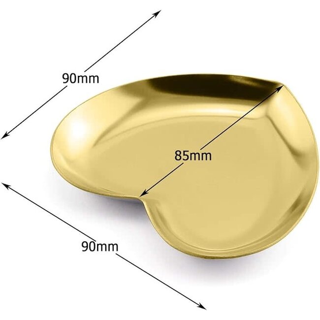 The Studio - Heavy Heart Tray - Gold