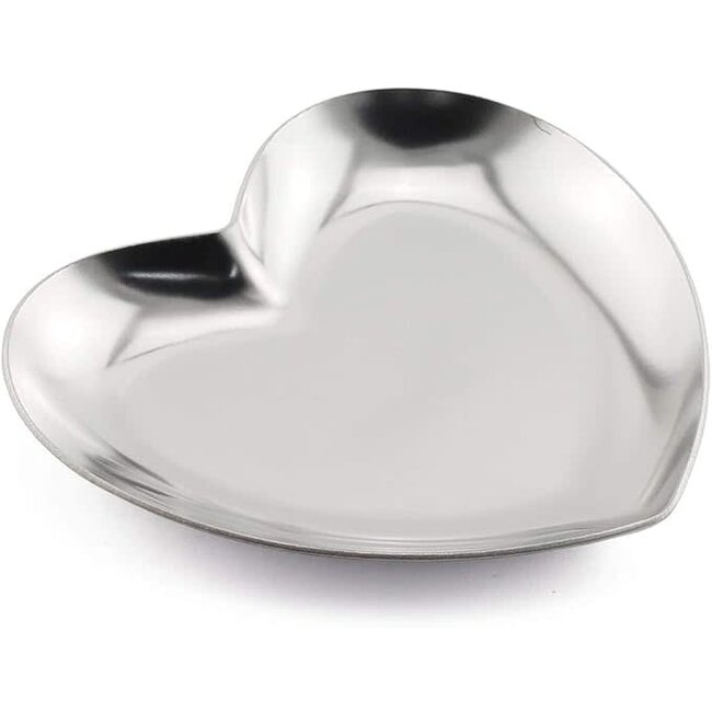 The Studio - Heavy Heart Tray - Silver