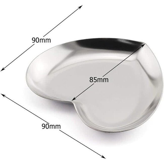 The Studio - Heavy Heart Tray - Silver