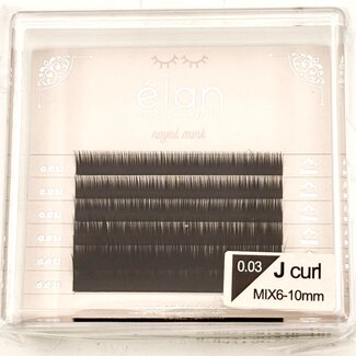 Elan Elan - Lash - Bottom Lashes Mini Tray - 0.03 - J Curl -  Mix 6-10mm