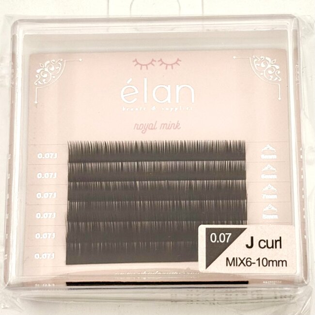 Elan - Lash - Bottom Lashes Mini Tray - 0.07 - J Curl -  Mix 6-10mm