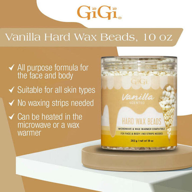 GiGi - Hard Wax Beads - Vanilla - 10 oz