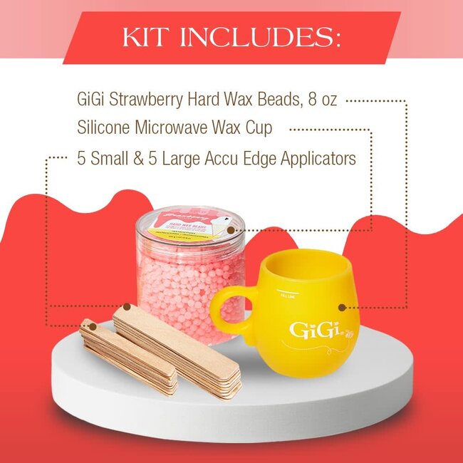 GiGi - Microwave Hard Wax Kit - Strawberry
